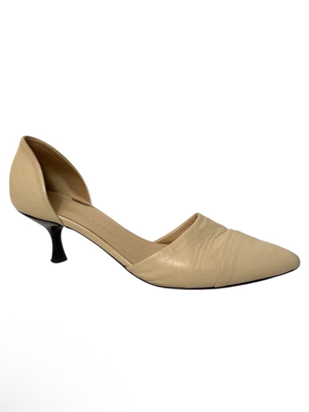 JENNI KAYNE Leather Cream D'Orsay Heels 37